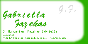 gabriella fazekas business card